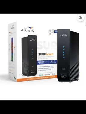 ARRIS Surfboard Cable Modem Dual-Band Wi-Fi Router DOCSIS 3.0, AC1900 (16x4) Up